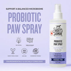 Aplicación en patas del perro para aliviar irritaciones y olores con fórmula segura