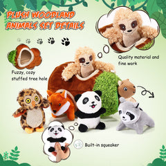 Skylety animal bosque peluche 2, colores vivos captando la atención durante el juego