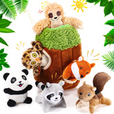 Skylety casa árbol peluche, refugio suave para juego interior y escondite seguro