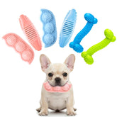 Skylety mordedor hueso azul para cachorros, limpieza dental suave y divertido mordisqueo