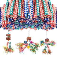 Juguetes para aves Slepceub con anillos de bambú para masticar
