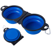 SLSON tazones dobles plegables con borde reforzado, estable durante comidas al aire libre.