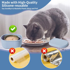 SLSON almacenamiento en frigorífico para comida húmeda de gatos, mantiene frescura.