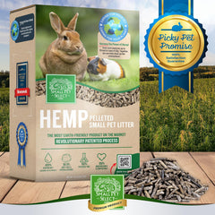 Small Pet Select ambiente seco canamo pelletizada 20 libras, reduce humedad en la jaula.