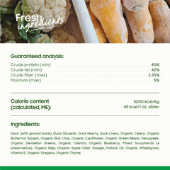 smallbatch textura liofilizada de pato, sabor natural y nutritivo