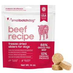 Smallbatch Pets: bolsa de 14 oz de comida cruda liofilizada de res