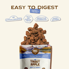 Smart Cookie galletas sin granos Trucha y Manzana para dieta equilibrada