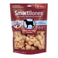 SmartBones Mini Huesos de Pollo Real, snack sabroso y fácil de digerir para perros.