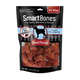 SmartBones Mini Masticables Res Real: caja visible, sabor sabroso para perros.