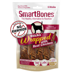 SmartBones palitos envueltos con pollo real para perros, sabor delicioso y fácil de digerir