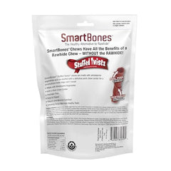 SmartBones palitos rellenos muestran textura exterior de pollo para masticación saludable.