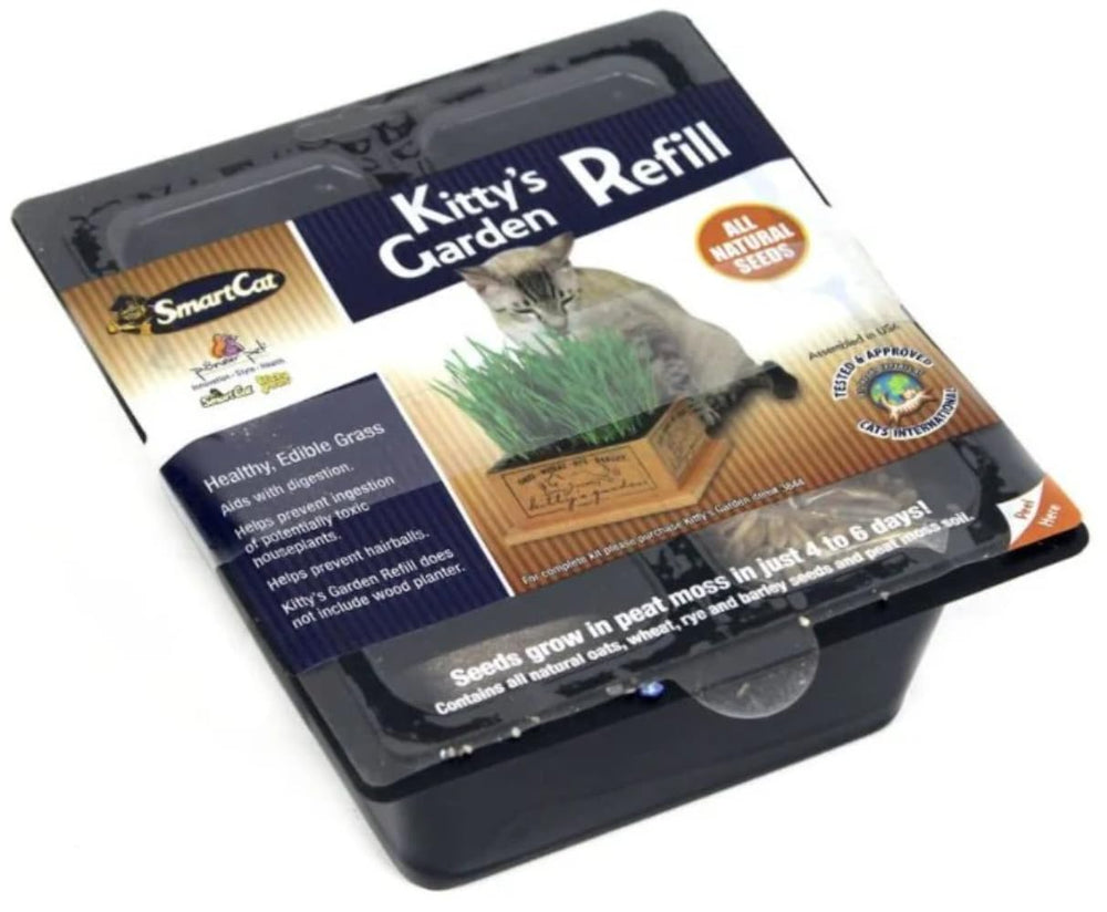 Recambio verde de SmartCat Kitty's Garden, 0,6 oz, ideal para rellenar el jardín del gatito.
