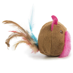 SmartyKat Chit Chatter con plumas reales para estimular la caza