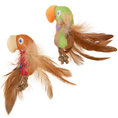 Instincts de SmartyKat: aves de peluche con plumas para juego activo
