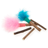 SmartyKat Silly Silver Stix: conjunto de 5 palitos para gatos, estimulación y juego.