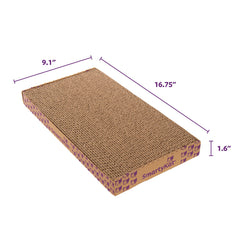 SmartyKat Super Scratcher con textura corrugada, similar a la corteza.