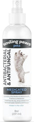 Smiling Paws Pets, botella atomizador 8oz, facilita aplicación precisa en mascotas.