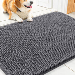 Smiry alfombra de puerta chenille 30x20, suave para mascotas.
