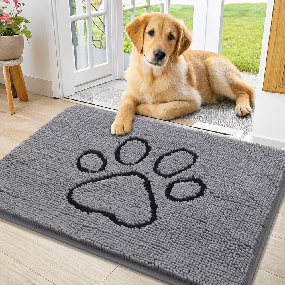 Smiry alfombra de puerta chenille suave para mayor confort al entrar.