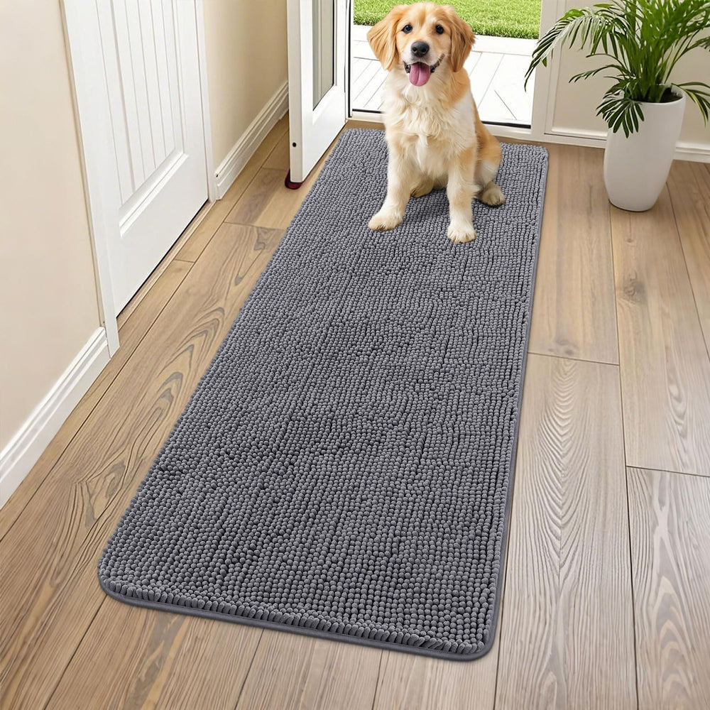 Smiry esterilla para puerta con patas mojadas en la entrada.
