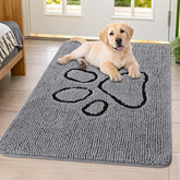Alfombra Smiry para puerta con chenille suave, confort al pisar al entrar.