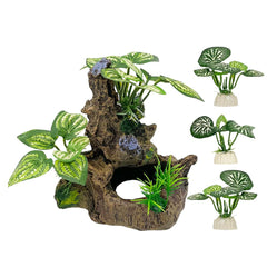 Smoothedo-Pets Betta: cueva con hamaca de hoja para refugio seguro