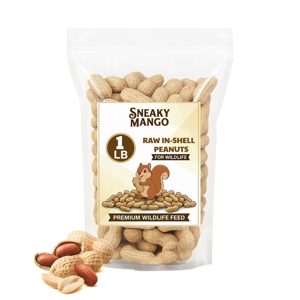 Sneaky Mango: maní crudo con cáscara de 1 libra, alimento natural para fauna silvestre.
