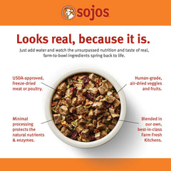 Sojos ingredientes de campo frescos, reales para alimentar a perros adultos
