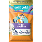 Solid Gold alimento seco para gatos con pollock, alta proteína y sabor apreciado.