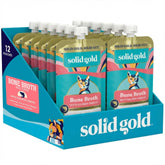 Solid Gold caldo de salmón cocido lentamente para gatos, mejora la hidratación