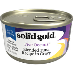 Solid Gold alimento húmedo en cuenco para gatos, salsa sabrosa.