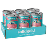 Solid Gold lata pollo-salmón, proteína alta para estómagos sensibles.
