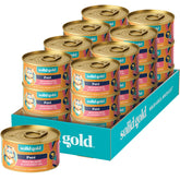 Solid Gold pate-gato salmón-aceite-de-coco, textura suave para comer.