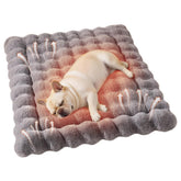 SOMAHE cama-mascotas-felpuda-gris: superficie suave para siestas y descanso cómodo