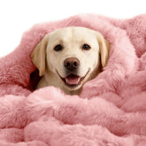 Manta SOMAHE para perro, doble cara sherpa, rosa, calor suave para noches frías