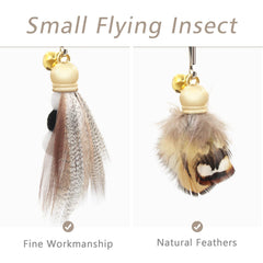 SONGWAY juguetes de insectos con pluma y campana para juego interactivo.