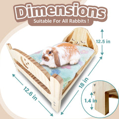 Diseño patentado facilita el montaje de la cama para conejo.