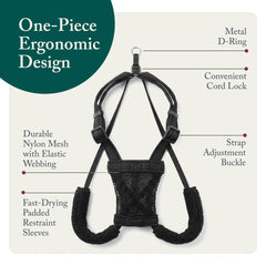 SPORN No Pull Harness con herrajes niquelados para durabilidad ante la intemperie.