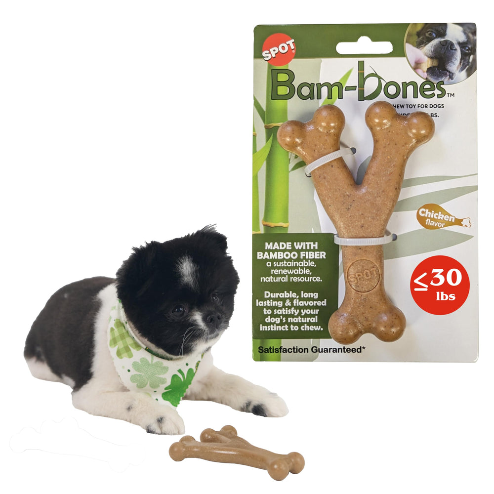 SPOT Bam-Bones textura rugosa para limpieza dental durante la masticación
