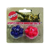 SPOT bola rebotante atómica de goma para gatos, ideal para juego activo.