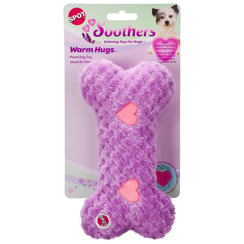 SPOT Hueso Abrazo Calido para perros, peluche calmante y suave para dormir
