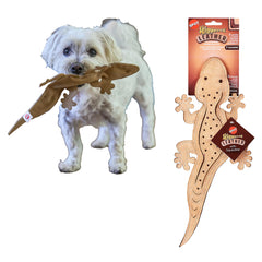SPOT Skinneeez Lagarto de cuero real, 15 pulgadas, ideal para juego intenso.