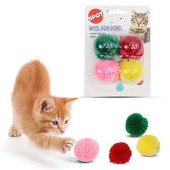 SPOT Wool Pom Poms: bolas de lana multicolor para morder y perseguir