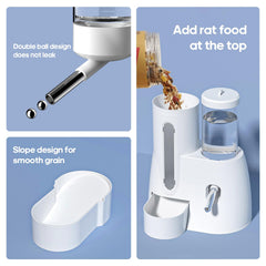 Alimentador automático SQUSIMEI 300 ml en rosa, comida siempre disponible