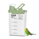 SQUSIMEI contenedor semillas para pajaro 2-8l externo, organizador práctico y compacto.