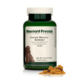 Standard Process Canine Hepatic Support, bote frontal, apoyo para la salud hepática canina.