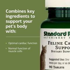 Standard Process gato apoyo cardíaco tomado con comida para mejor absorción.