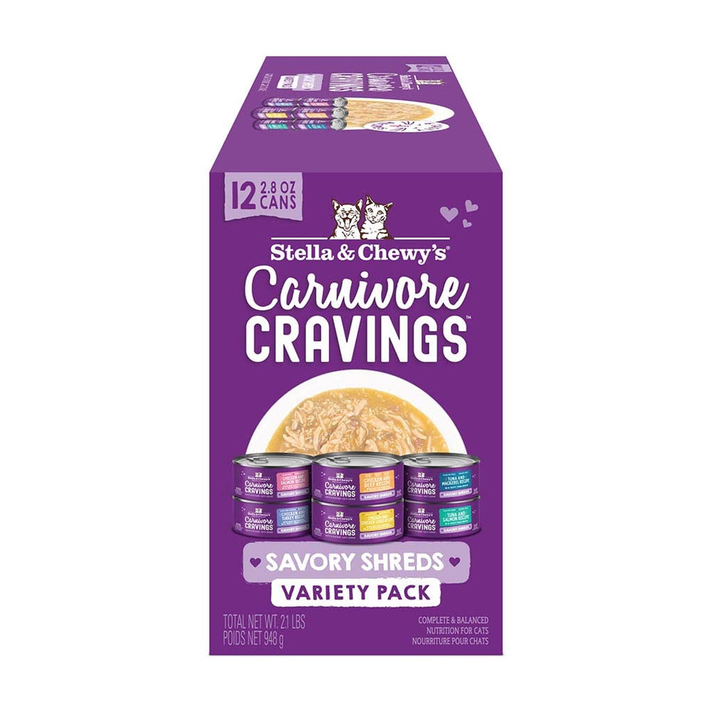 Stella & Chewy's Carnivore Cravings Shreds en Caldo para gatos selectivos.