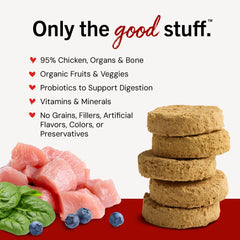 Stella & Chewy's frutas y verduras orgánicas, aporte natural de vitaminas.