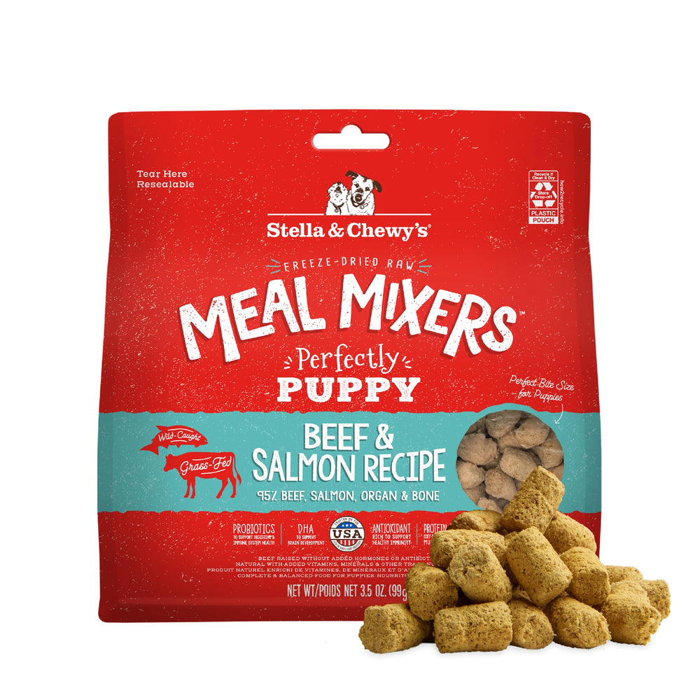 Stella & Chewy's Meal Mixers para cachorros en bolsa de 3-5 oz, práctico.